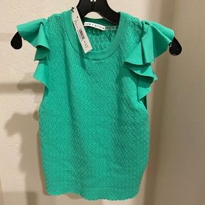 Alice + Olivia Jade knit top sz M